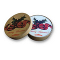 4-pc Round Coaster Set in Custom Printed Craft Paper Gift Box